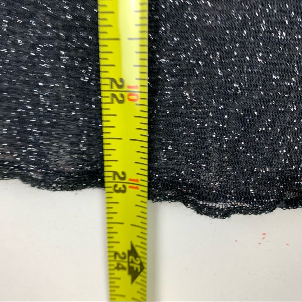 SOLD - URBAN Outfitters Out From Under Sheer Black Sparkle Top size Small - Picture 7 of 9